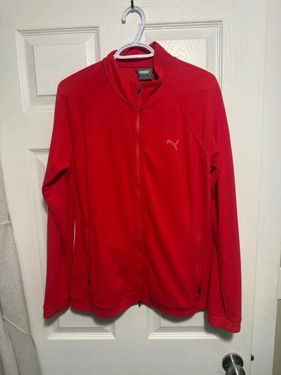 Puma Red Full-Zip Track Jacket - Picture 1 of 10